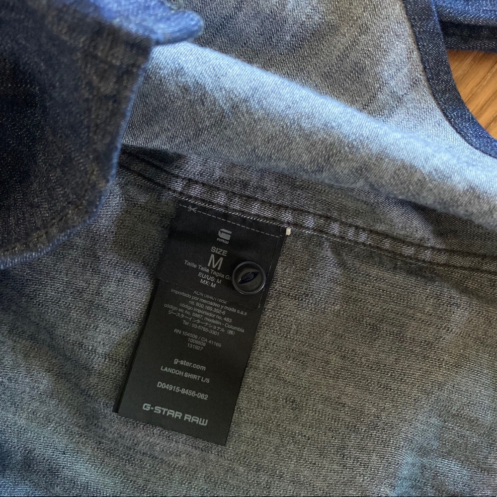 NEW 🌟 G-STAR RAW LANDOH SLIM STRETCH DENIM SHIRT - Picture 6 of 6